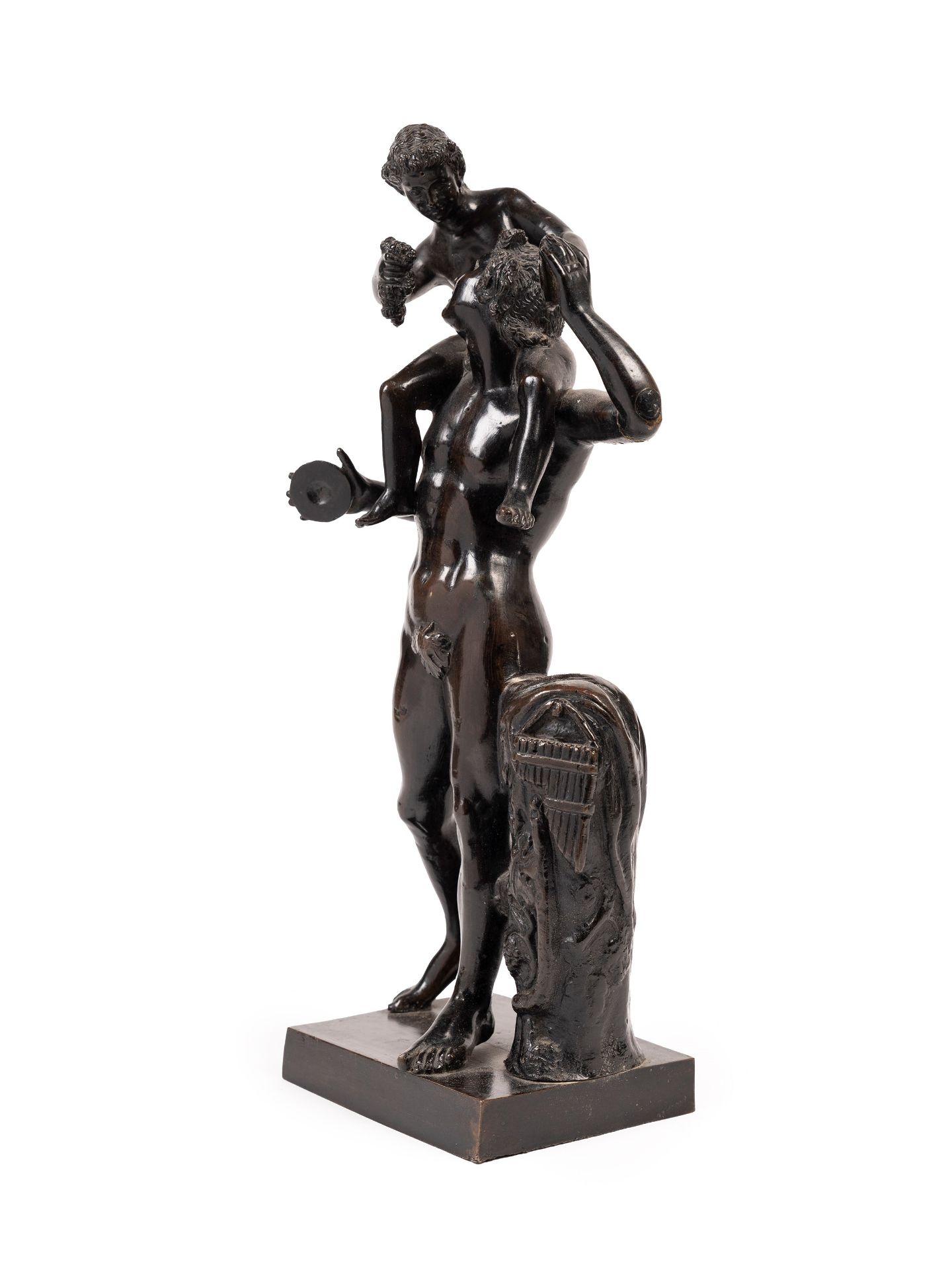 BRONZE SCULPTURE DEPICTING THE EDUCATION OF BACCHUS, 19th century - Bild 2 aus 3