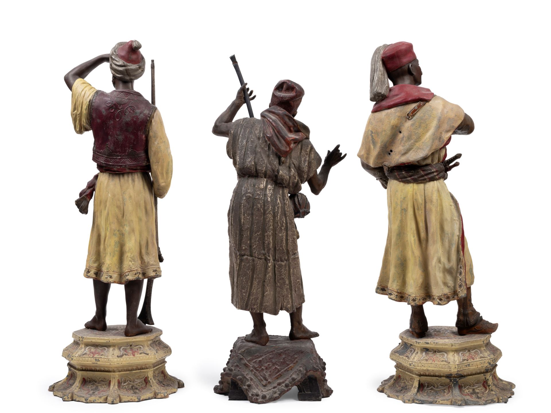 THREE ORIENTALIST METAL SCULPTURES DEPICTING MALE FIGURES, Vienna, 19th century - Bild 2 aus 2