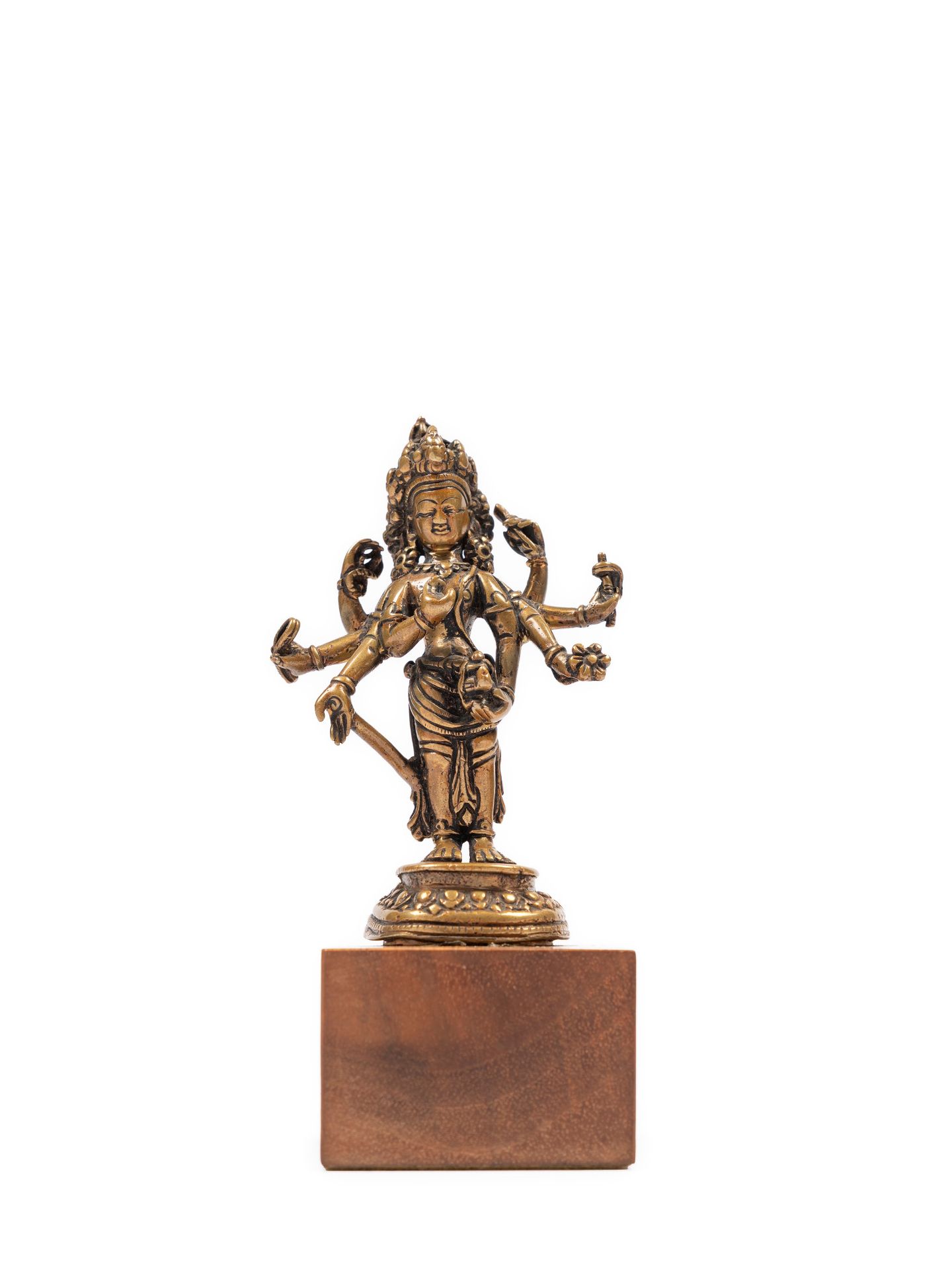 A BRONZE FIGURE OF AMOGHAPASHA, Nepal, 17th century