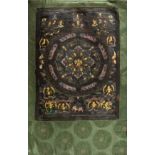 BUDDHIST THANGKA WITH MANDALA, 20th century