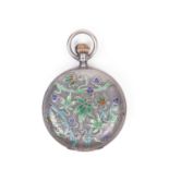 A SILVER AND ENAMEL POCKET WATCH, France, early 20th century