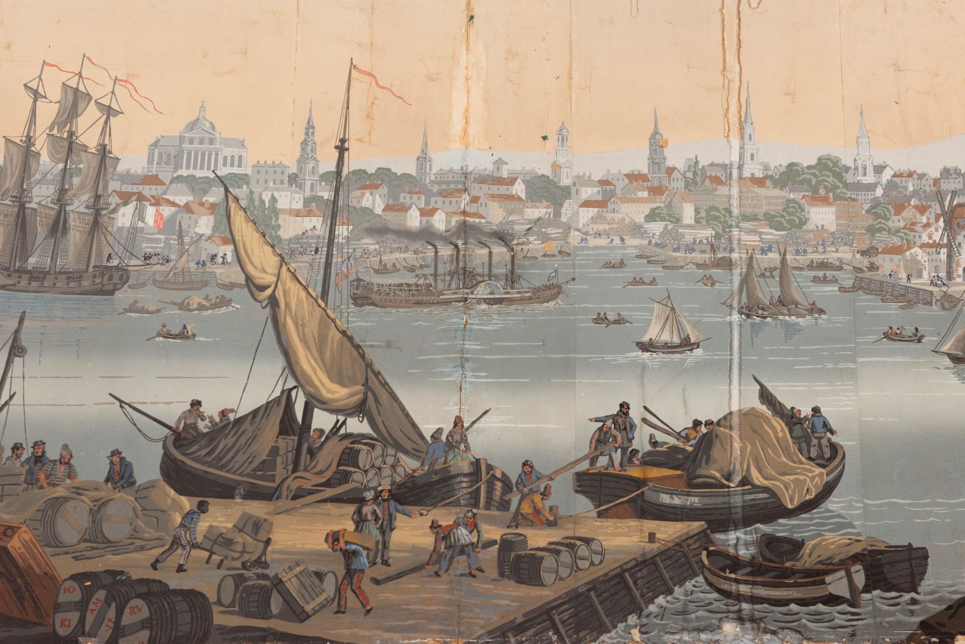 LARGE DECORATIVE WALL PANEL FROM THE SERIES â€œVIEWS OF NORTH AMERICAâ€, Late 19th / early 20th cen - Bild 4 aus 4