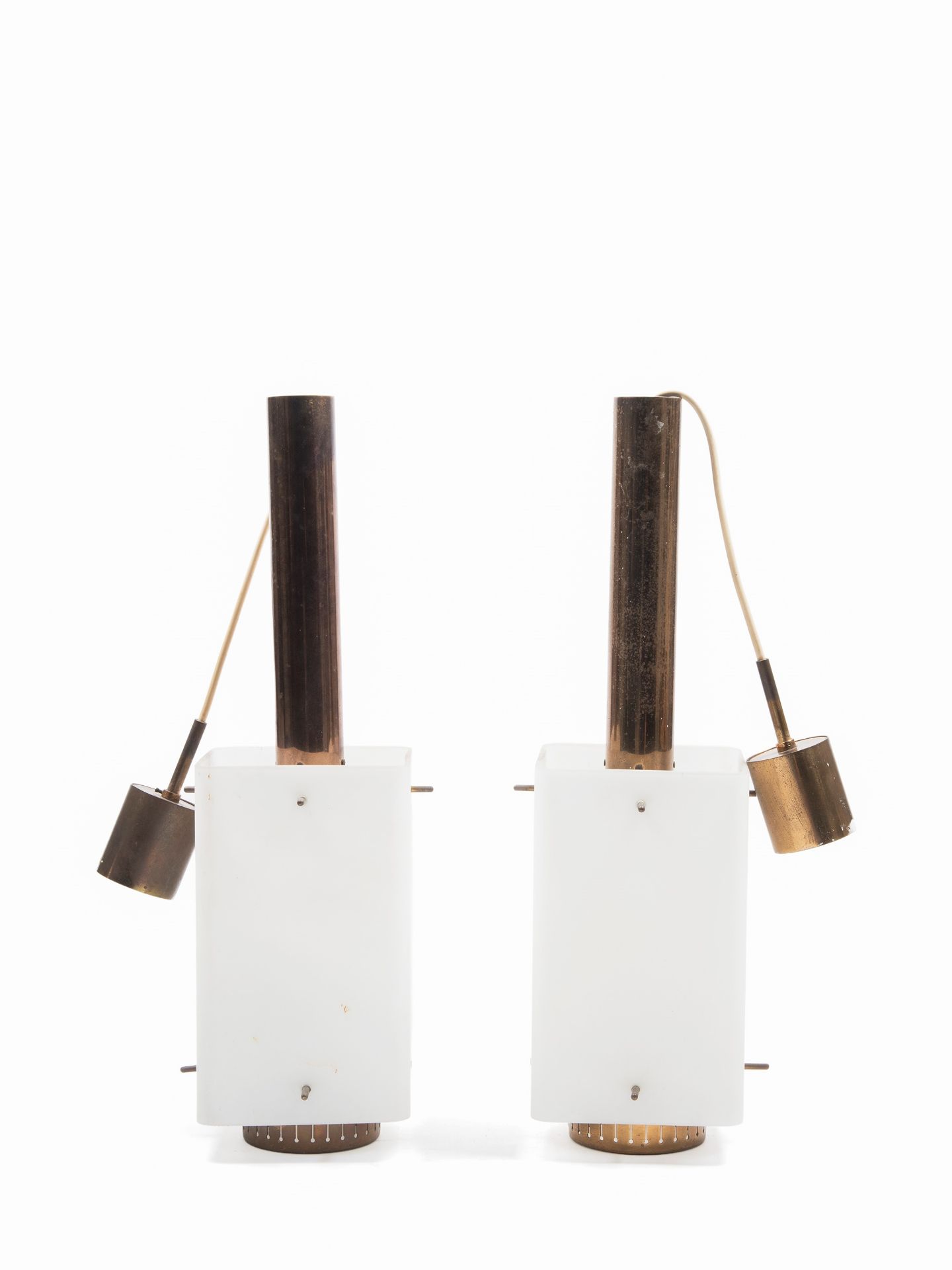 TWO-LIGHT CHANDELIERS, 20th century