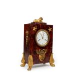 A CONSULAT ORMOLU-MOUNTED TÃ”LE PEINTE MANTEL CLOCK, Early 19th century