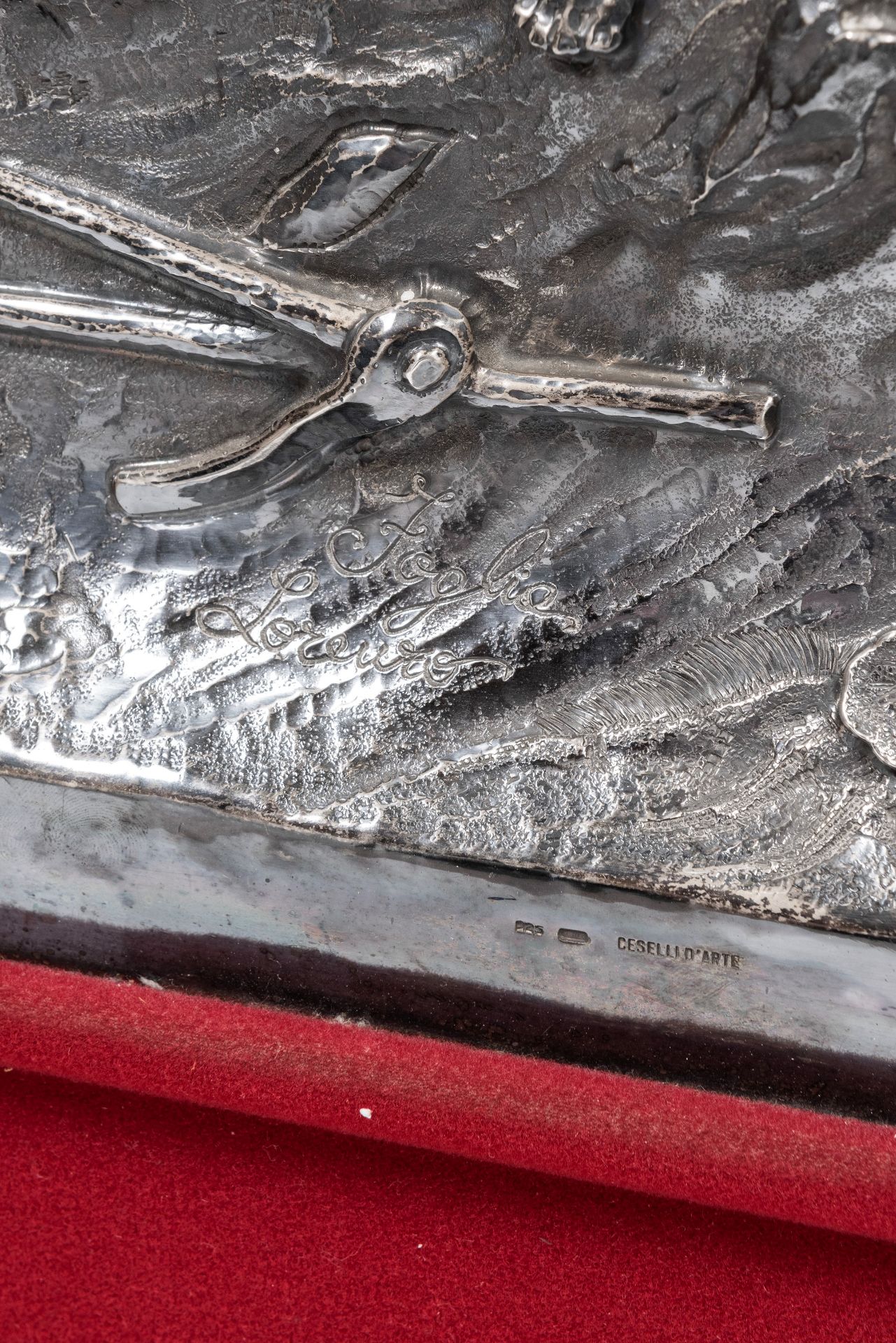 SILVER BAS-RELIEF DEPICTING THE CRUCIFIXION, 20th century - Bild 2 aus 2