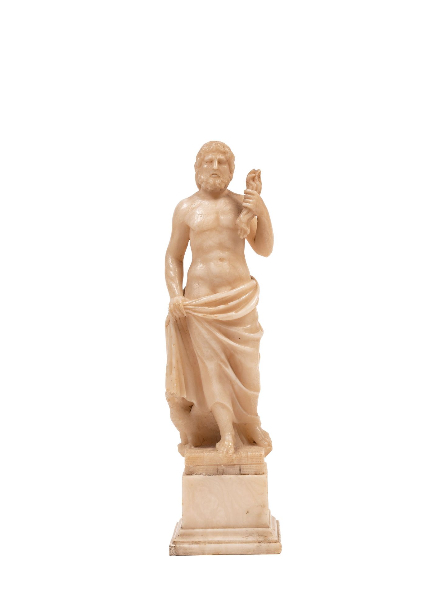 ALABASTER SCULPTURE DEPICTING JUPITER, Grand Tour, late 18th century