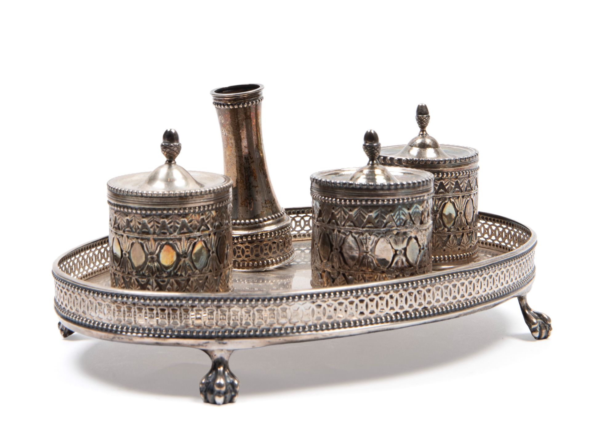 SILVER INKWELL, 19th century - Bild 2 aus 5