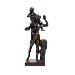 BRONZE SCULPTURE DEPICTING THE EDUCATION OF BACCHUS, 19th century