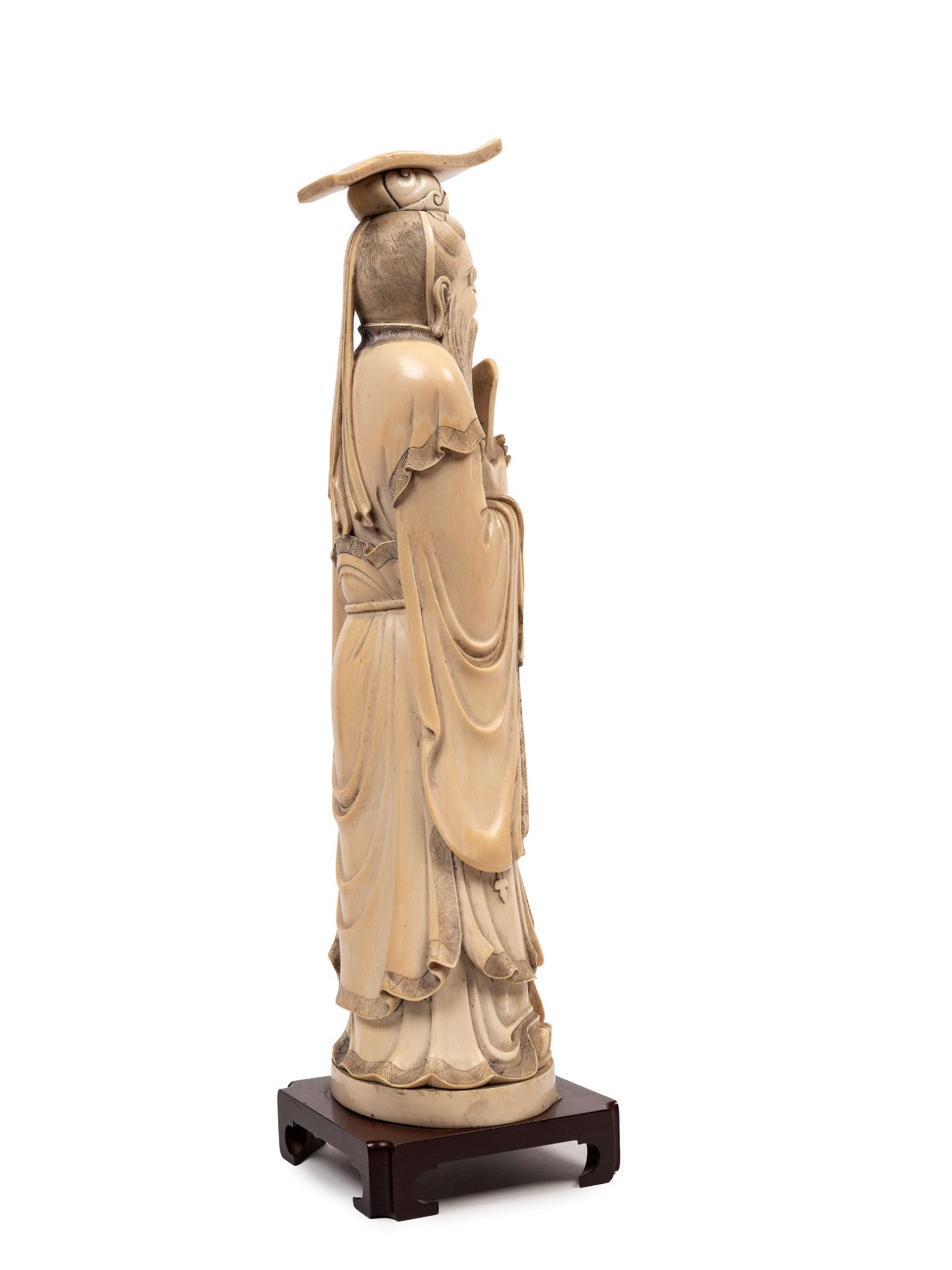 â˜¼AN IVORY SCULPTURE DEPICTING CONFUCIO, China, 19th / 20th century - Bild 5 aus 6