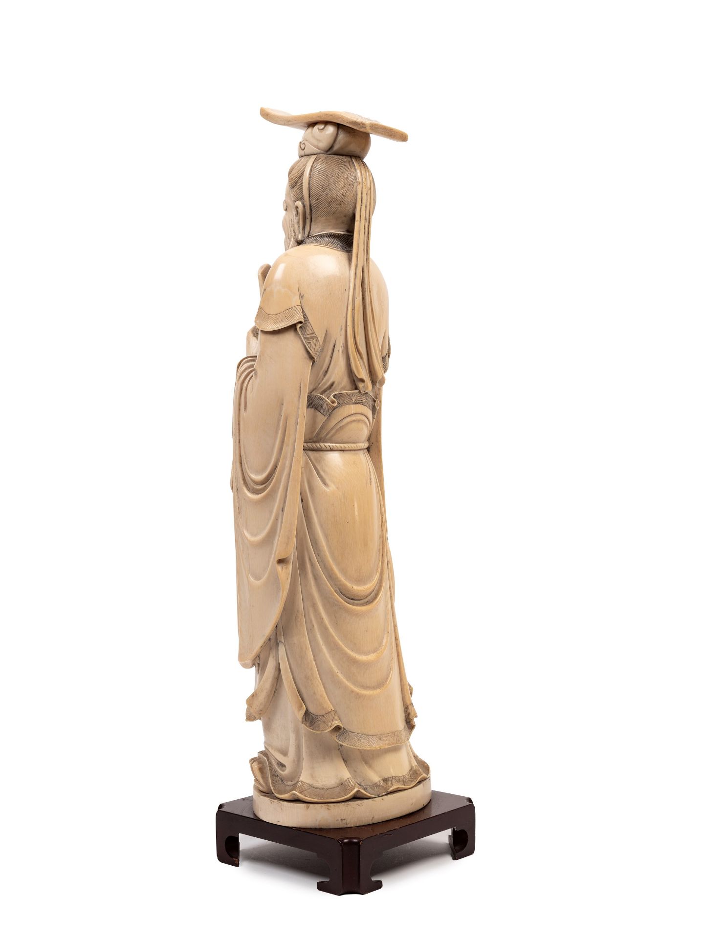 â˜¼AN IVORY SCULPTURE DEPICTING CONFUCIO, China, 19th / 20th century - Bild 3 aus 6