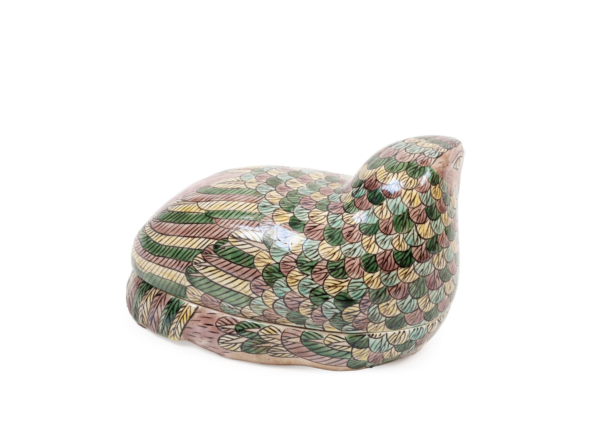 A FAMILLE VERTE PORCELAIN BOX, China, 19th century - Bild 2 aus 4