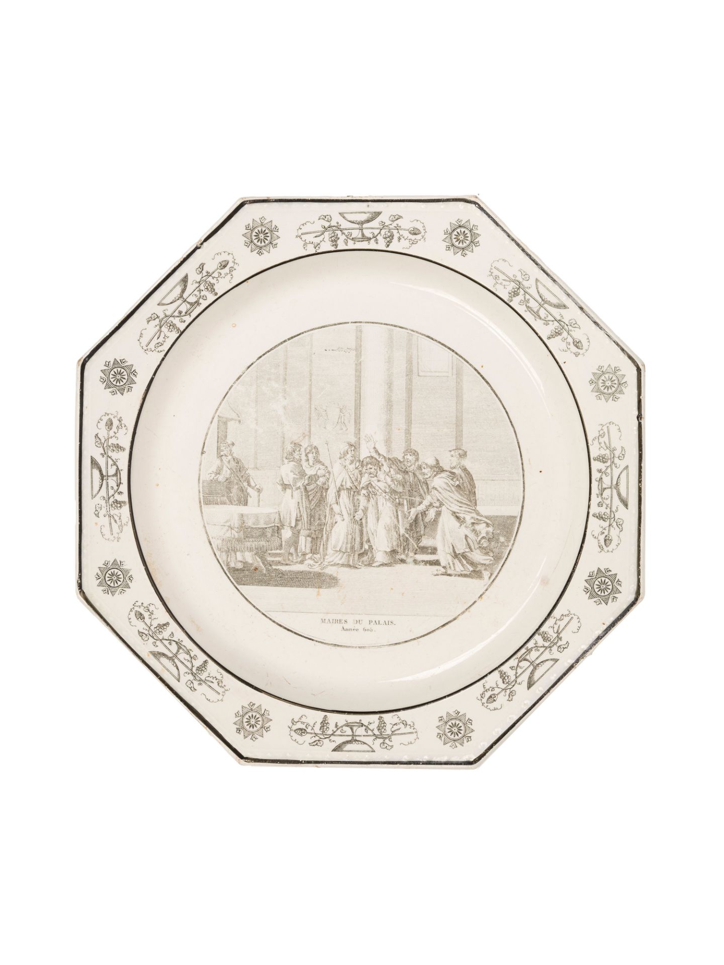 FIFTEEN MAIOLICA SAUCER PLATES WITH VIEWS AND ONE WITH A FLOWER, Montereau Faience, early 20th centu - Bild 2 aus 18