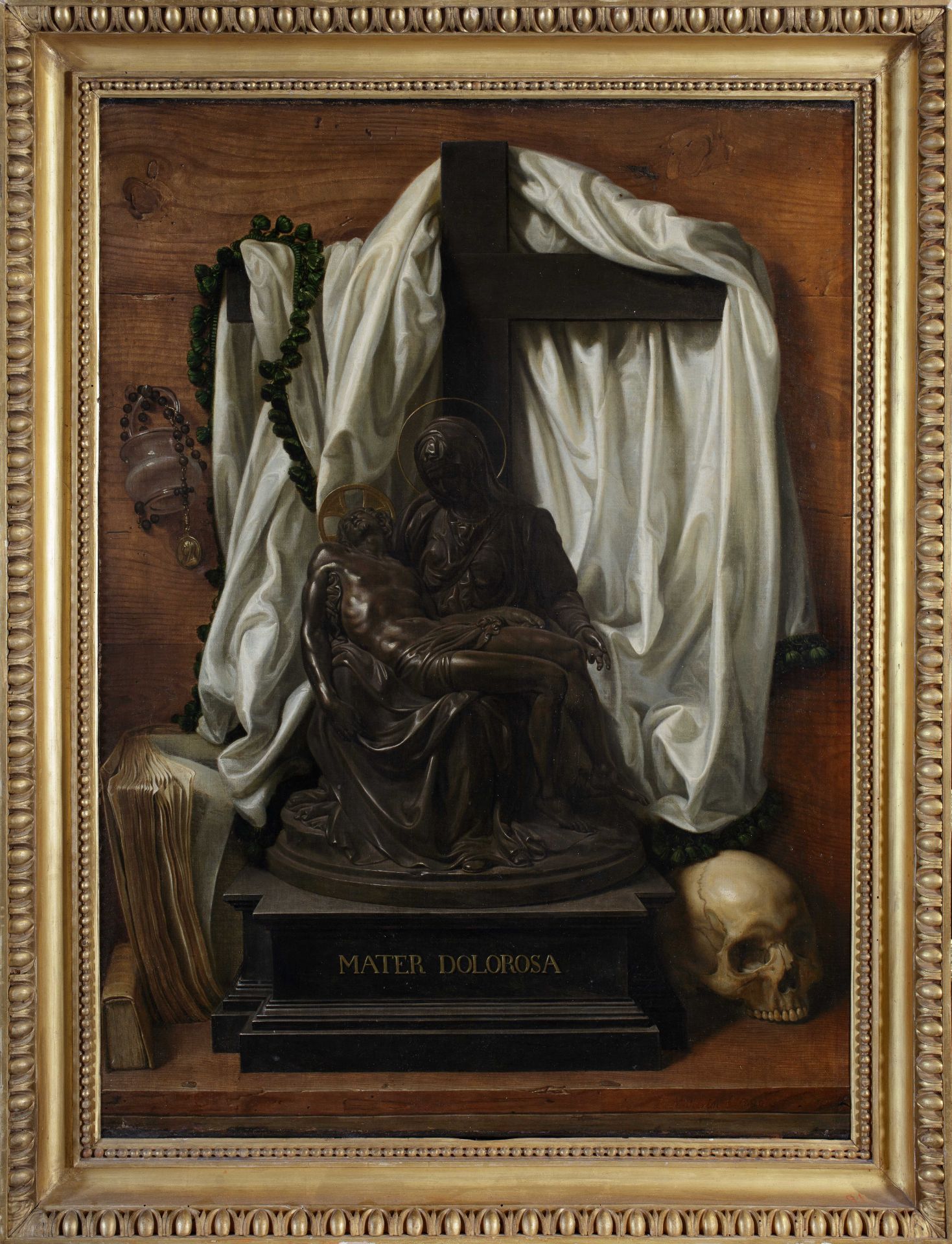 Prospero Mallerini (1761 - 1838) EXCEPTIONAL TROMPE-Lâ€™Å’IL DEPICTING MICHELANGELOâ€™S PIETÃ€,