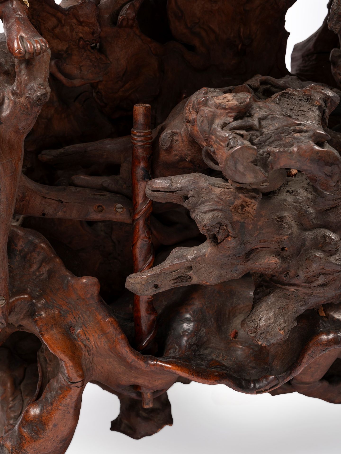 A WOODEN SCULPTURE, China, Qing dynasty (1644-1911) - Bild 5 aus 5