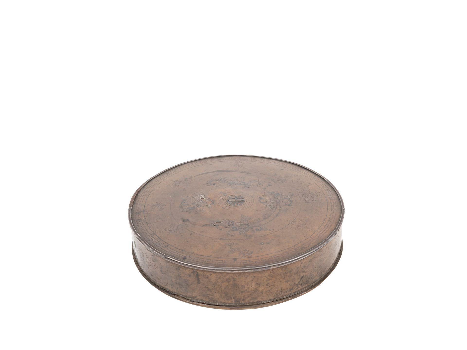 A METAL GAME BOX, China, 19th/20th century