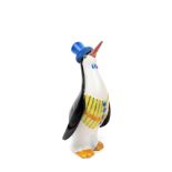 POLYCHROME EARTHENWARE SCULPTURE DEPICTING PENGUIN, Turin, c. 1950