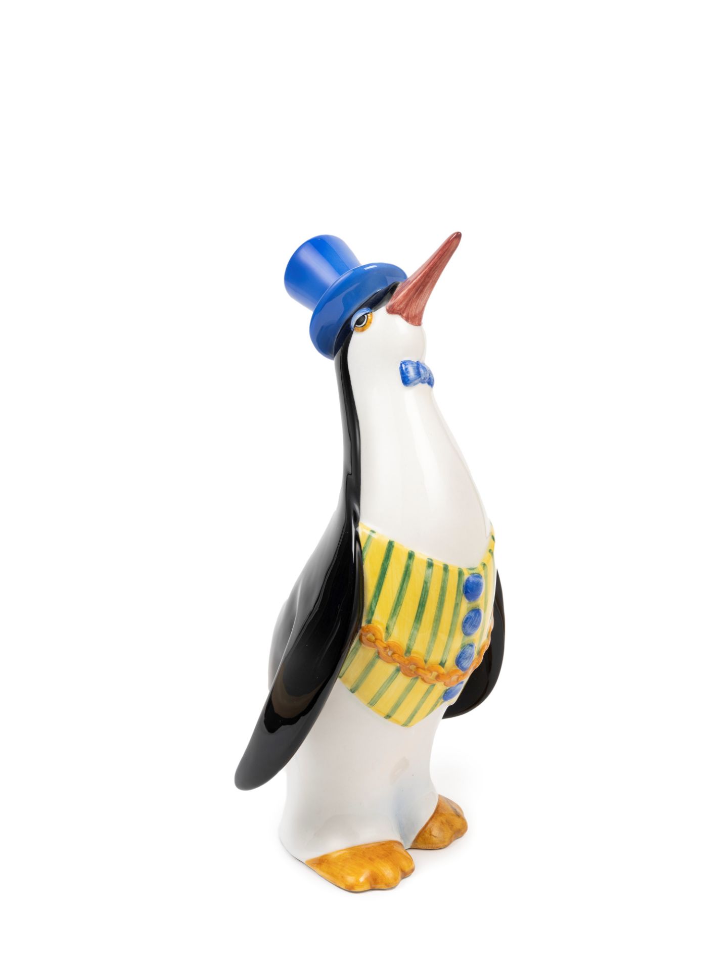 POLYCHROME EARTHENWARE SCULPTURE DEPICTING PENGUIN, Turin, c. 1950