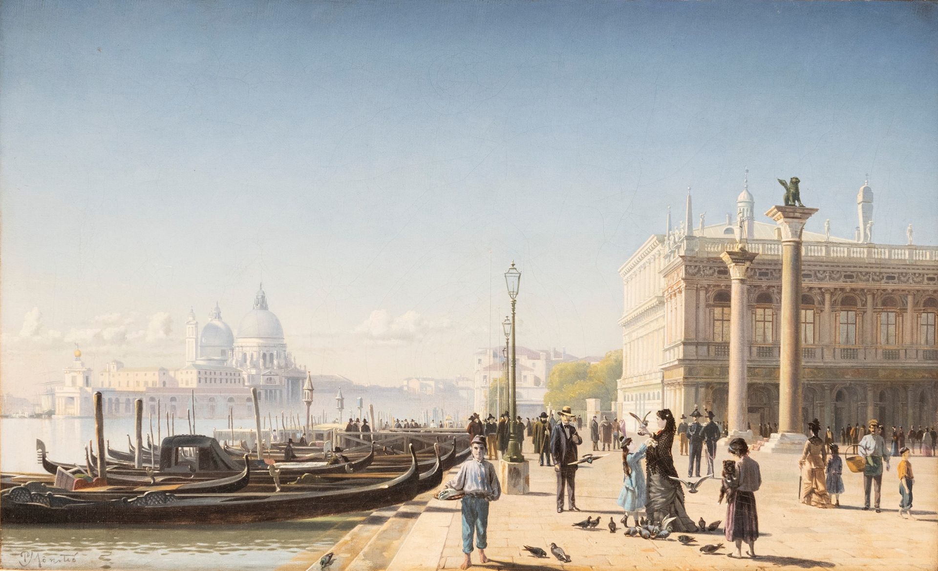 VIEW OF VENICE AND PUNTA DELLA DOGANA, Late 19th / early 20th century - Bild 2 aus 3