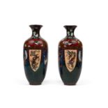 PAIR OF CLOISONNÃ‰ VASES, Japan, Meiji period (1868-1912)