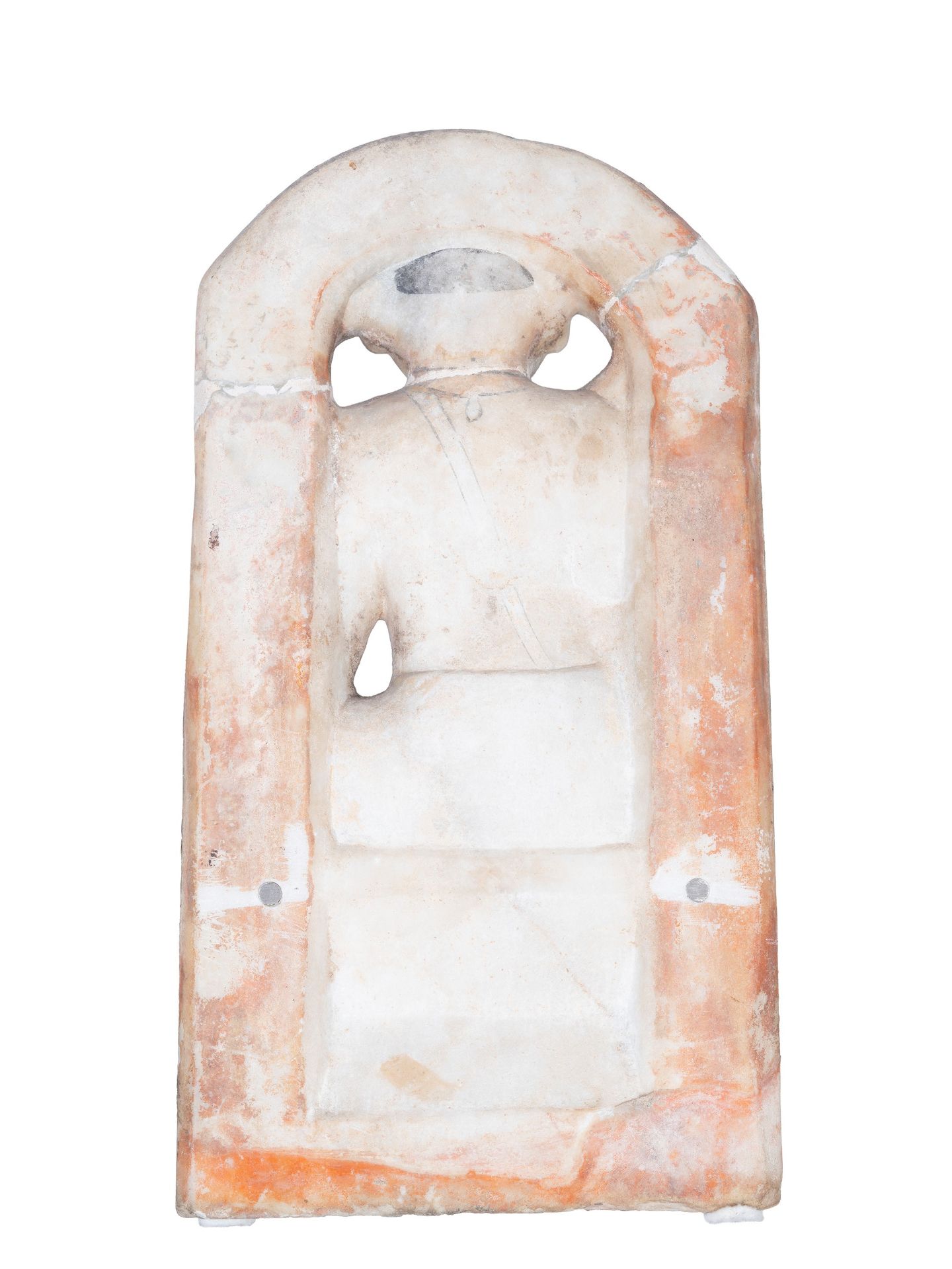 LOT COMPRISING TWO INDIAN ANTIQUE MARBLE SCULPTURES, - Bild 3 aus 5