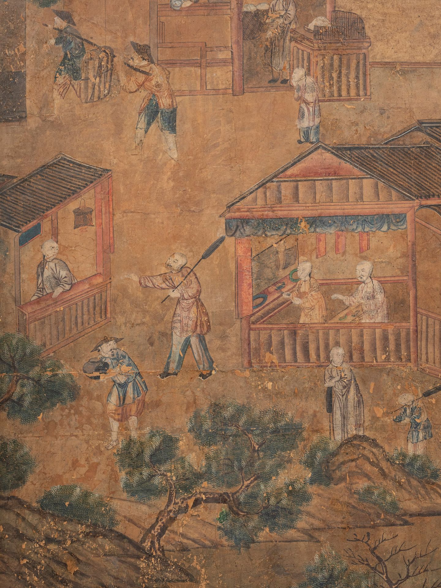 SEVENTEEN LARGE PANELS ON PAPER, China, Qing dynasty, 18th century - Bild 8 aus 27