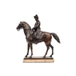 BRONZE EQUESTRIAN SCULPTURE DEPICTING NAPOLEON, Late 19th century