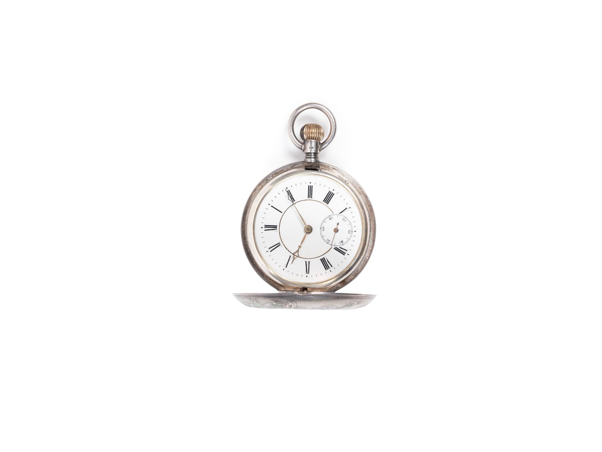 A SILVER AND ENAMEL POCKET WATCH, France, early 20th century - Bild 2 aus 4