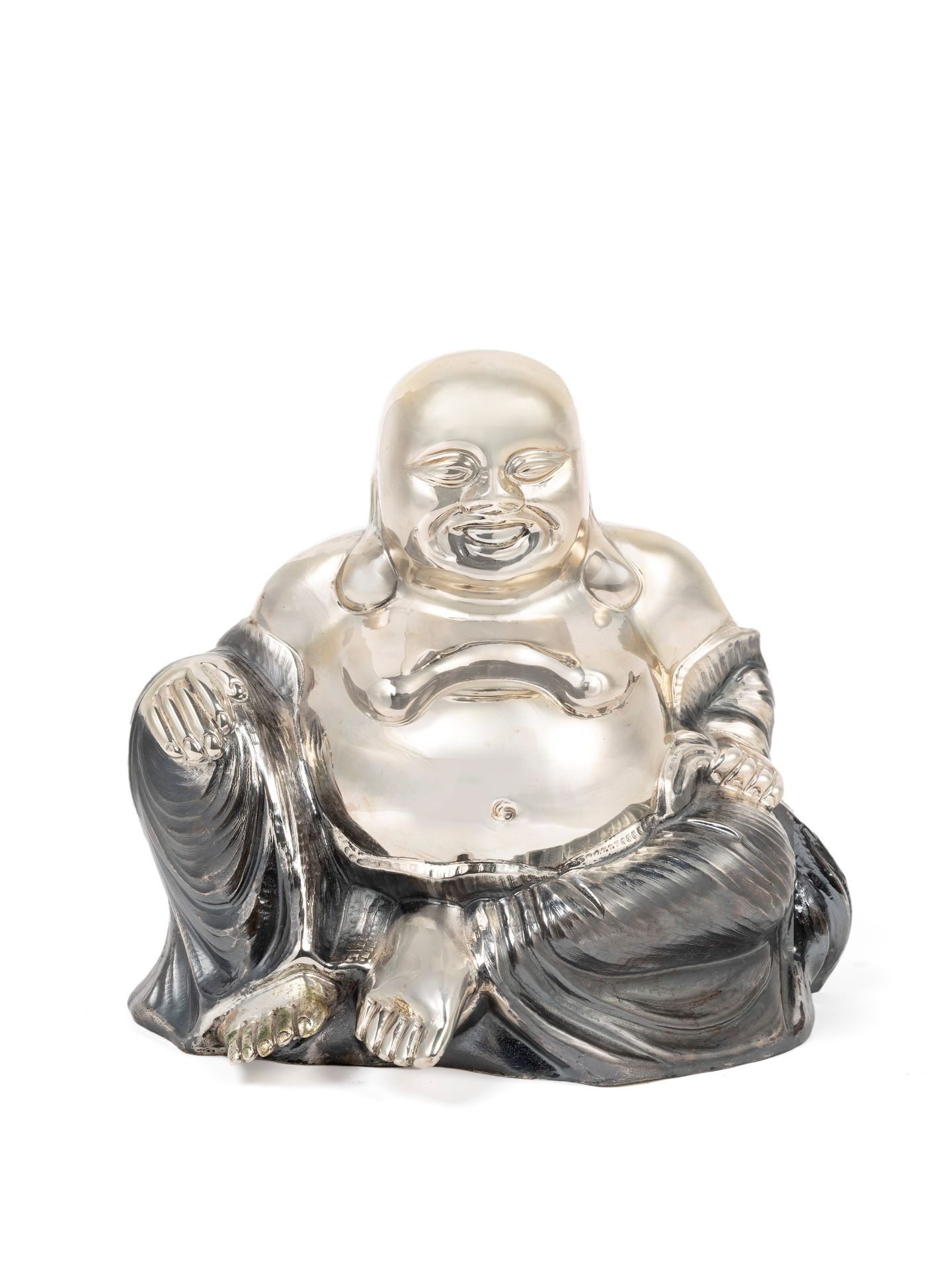 A SILVER BUDDHA, Italy, 20th century