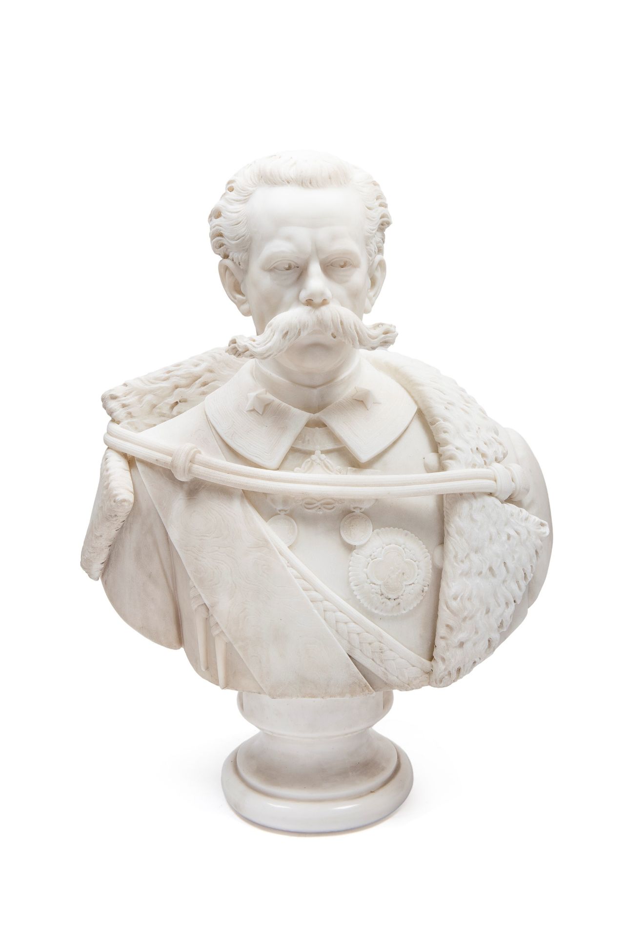 IMPORTANT PAIR OF MARBLE BUSTS, Italian School, late 19th century - Bild 2 aus 5