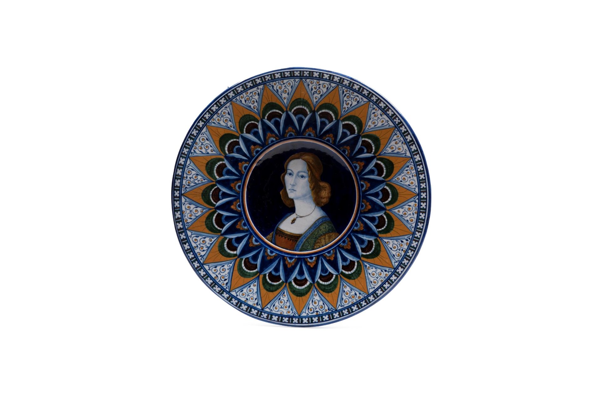 PAIR OF POLYCHROME MAJOLICA PARADE PLATES, Faenza, 20th century - Bild 4 aus 5