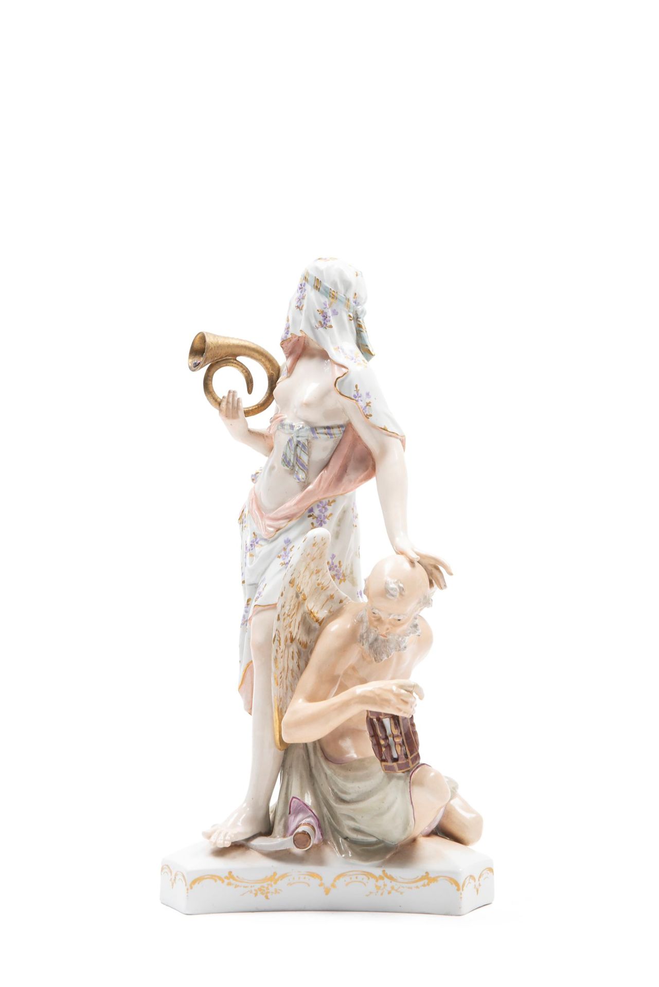 PORCELAIN SCULPTURE DEPICTING TIME AND ETERNITY, KPM Manufacture, 20th century