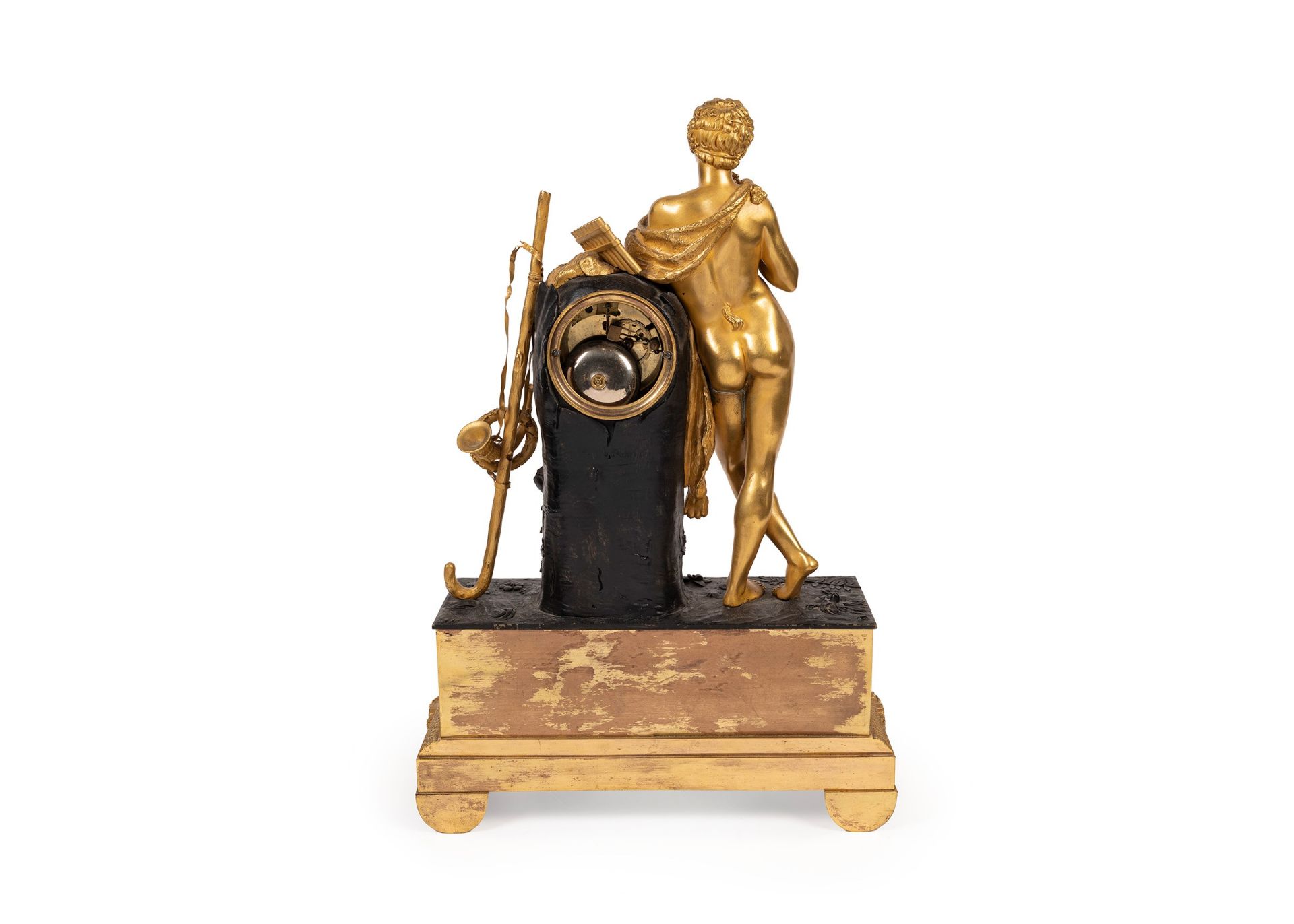 GILT BRONZE CLOCK DEPICTING A FAUN, Early 19th century - Bild 2 aus 5