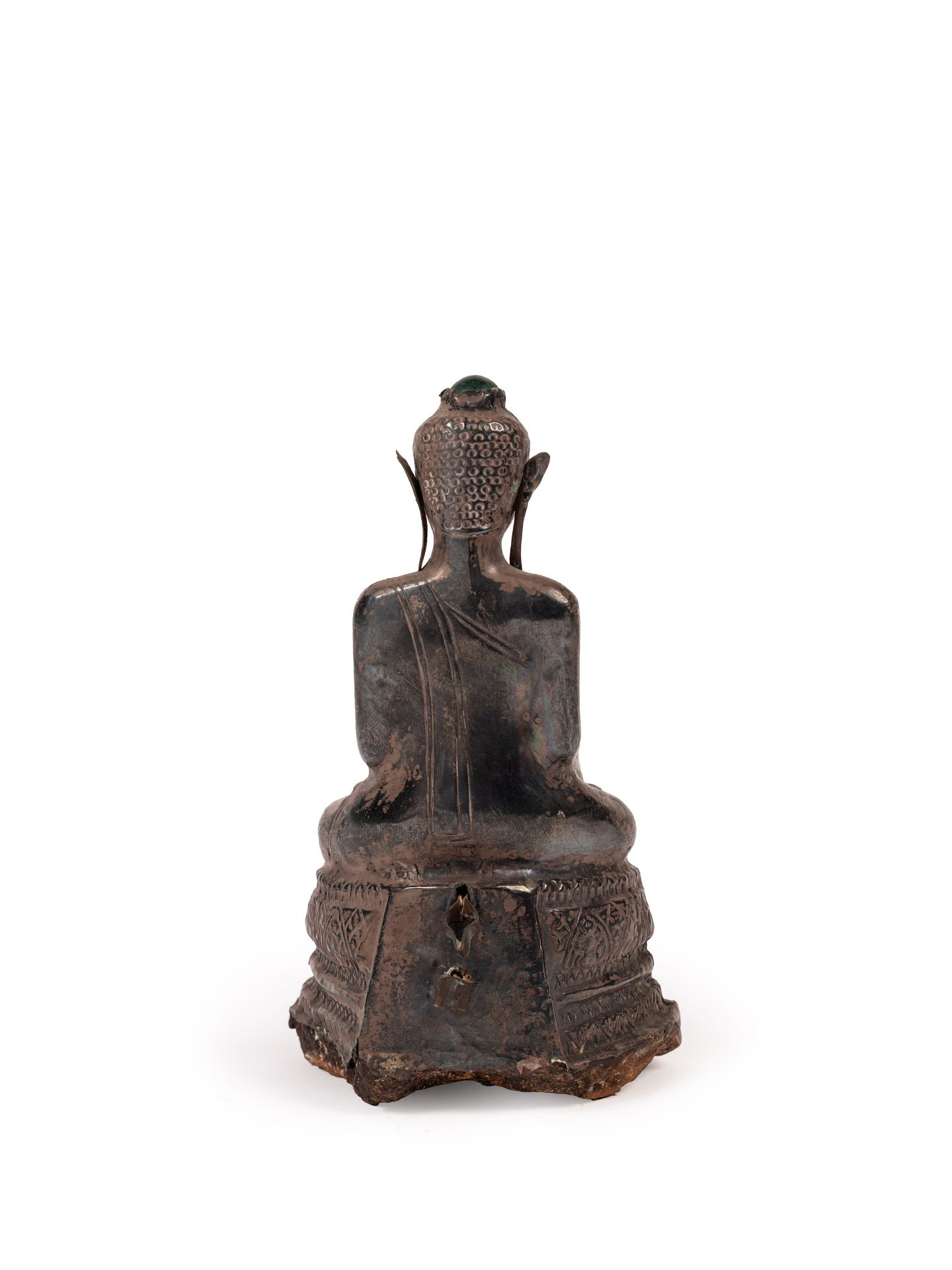 A SILVER LEAF BUDDHA, Thailand, 19th century - Bild 2 aus 3