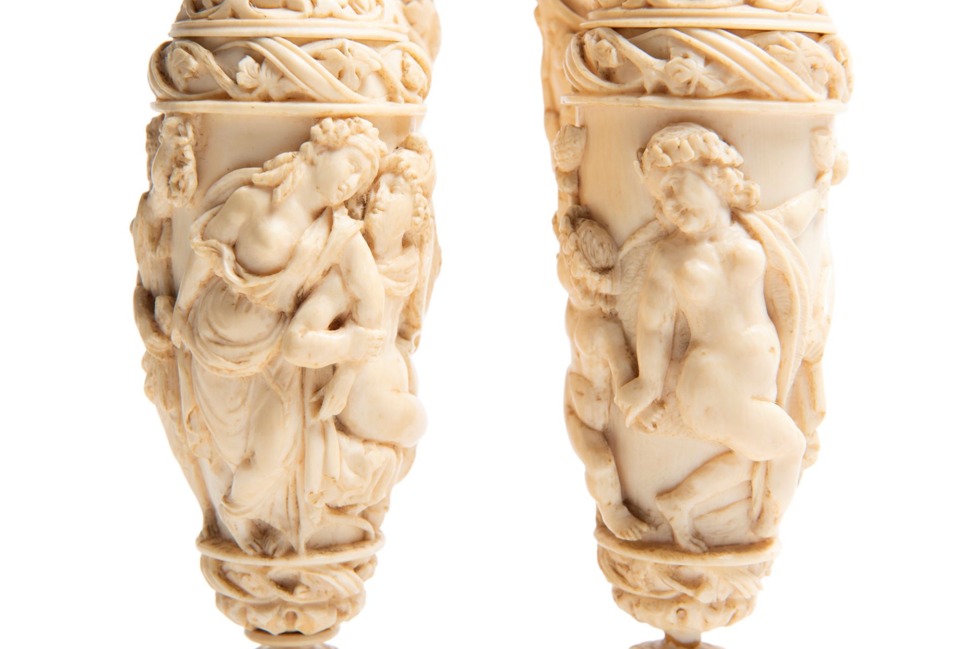 â˜¼A PAIR OF IVORY EWERS, Germany, 18/19th century - Bild 3 aus 5