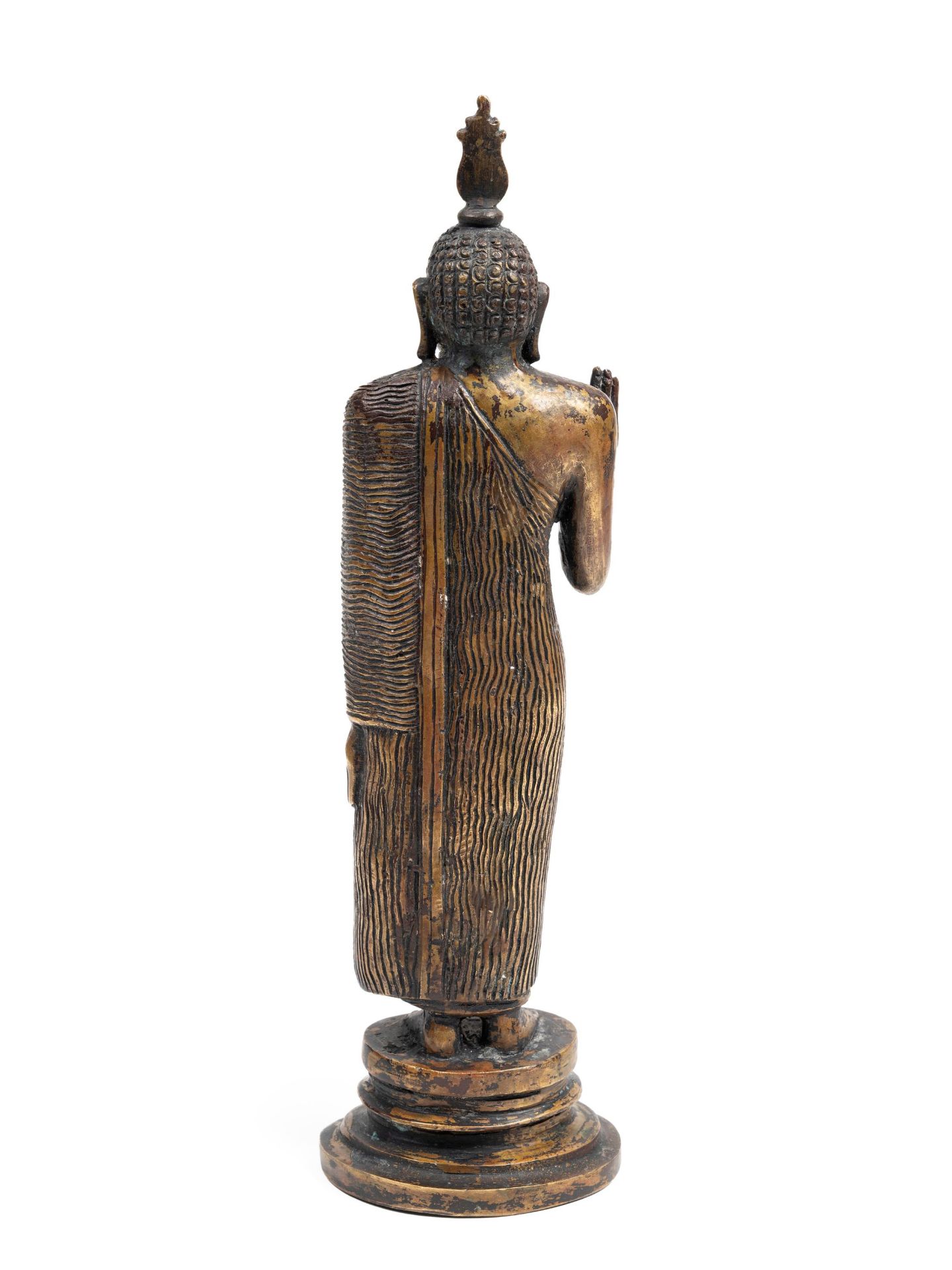 Bronze sculpture depicting a Kandyan Buddha, Sri Lanka, 19th century - Bild 2 aus 3