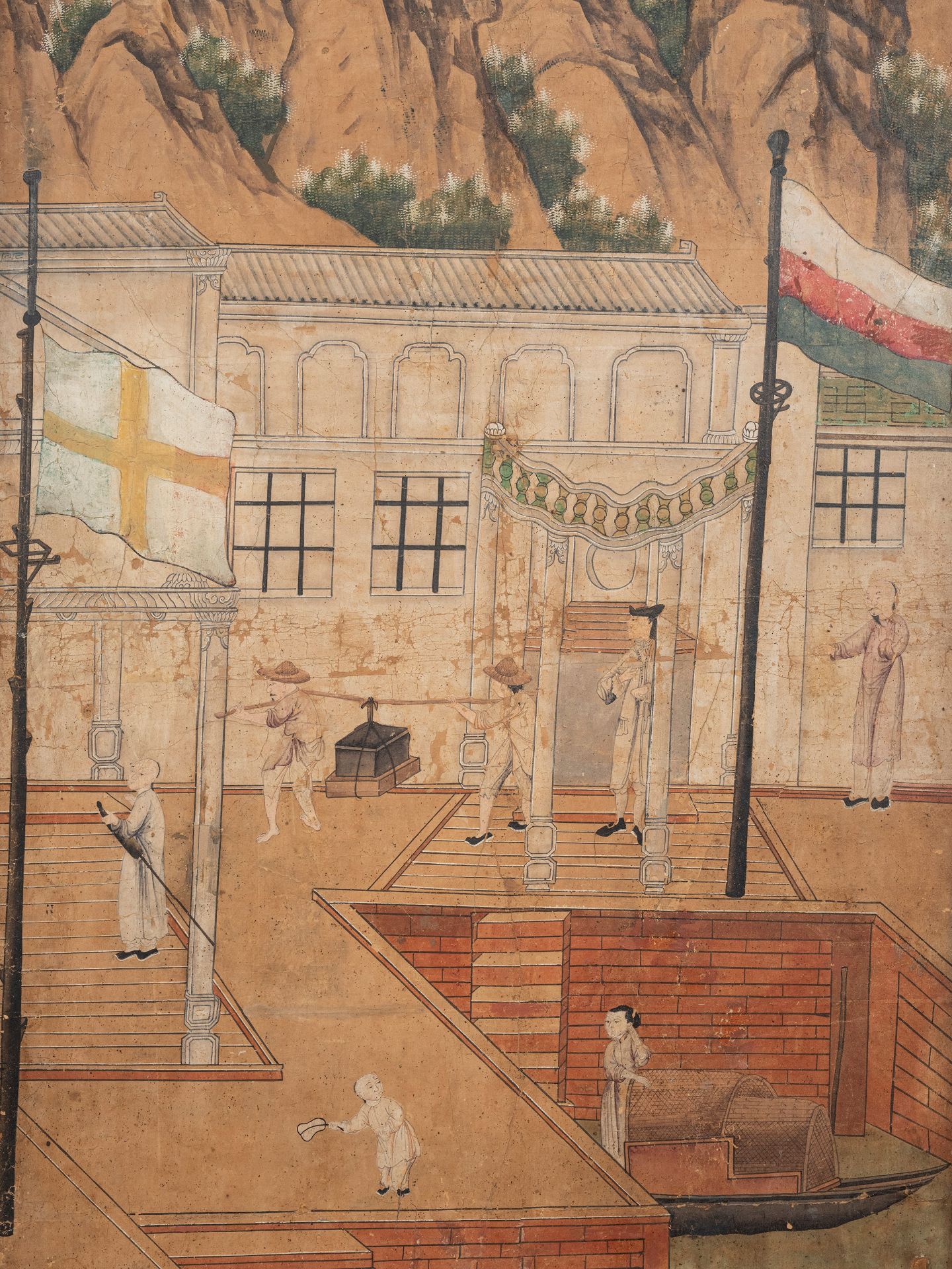 SEVENTEEN LARGE PANELS ON PAPER, China, Qing dynasty, 18th century - Bild 27 aus 27