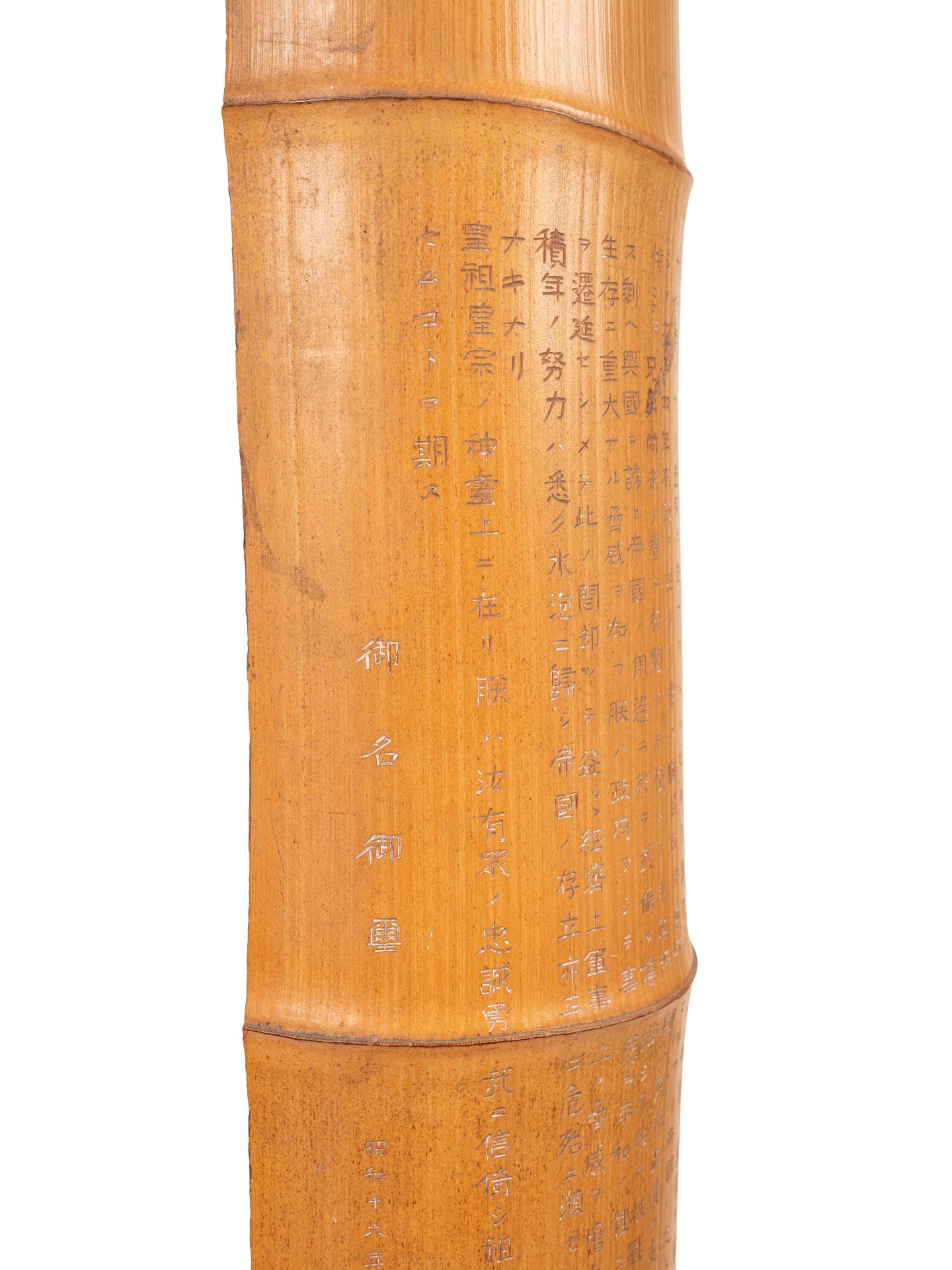 A BAMBOO CANE WITH INSCRIPTIONS, China, Qing dynasty (1644-1911) - Bild 2 aus 4