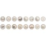 SIXTEEN CREIL THÃ‰ODORE PLATES, France, early 20th century