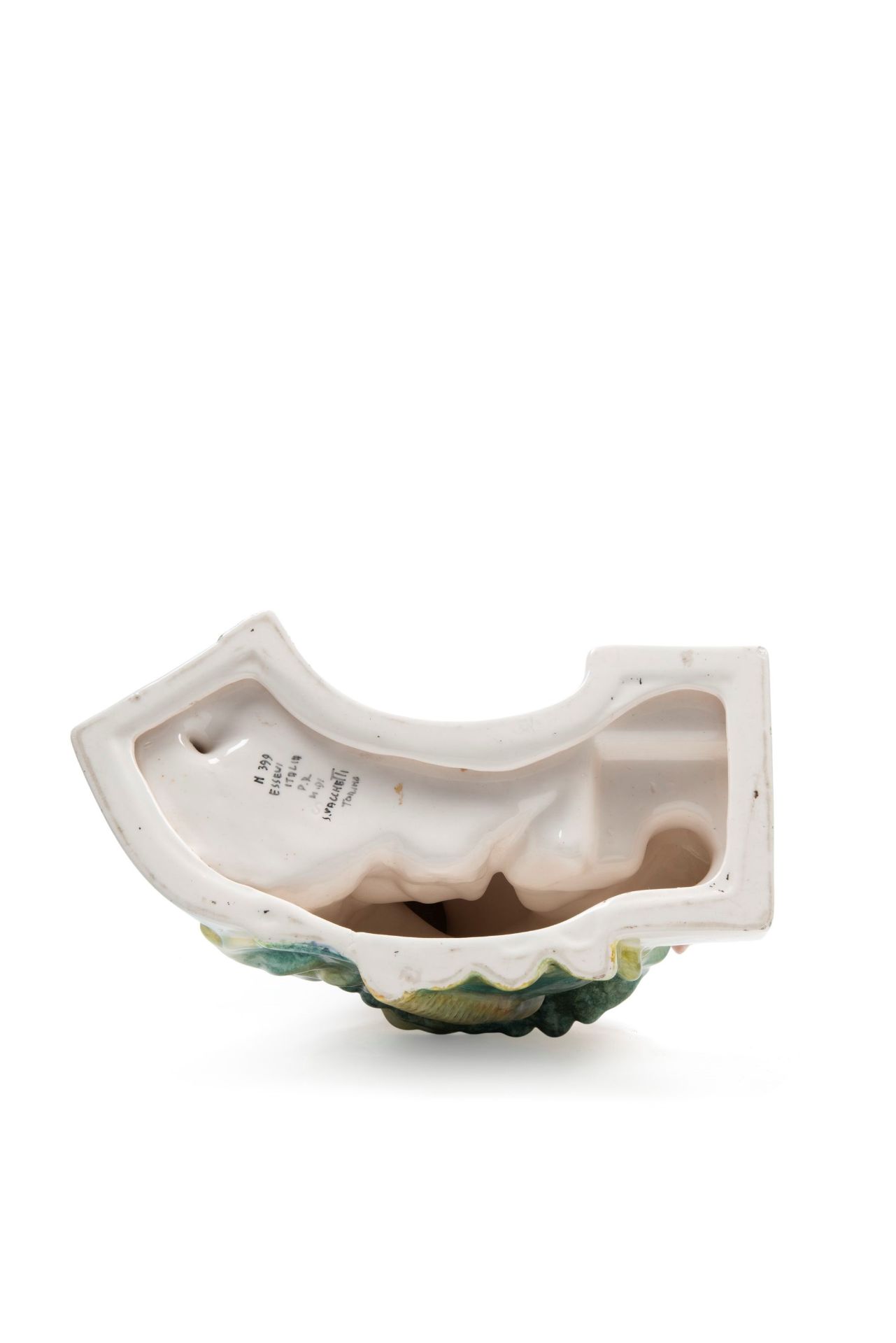 POLYCHROME EARTHENWARE SCULPTURE DEPICTING A FLOWER SELLER, Turin, 20th century - Bild 4 aus 4