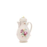 A PORCELAIN COFFEE POT, 18th / 19th century