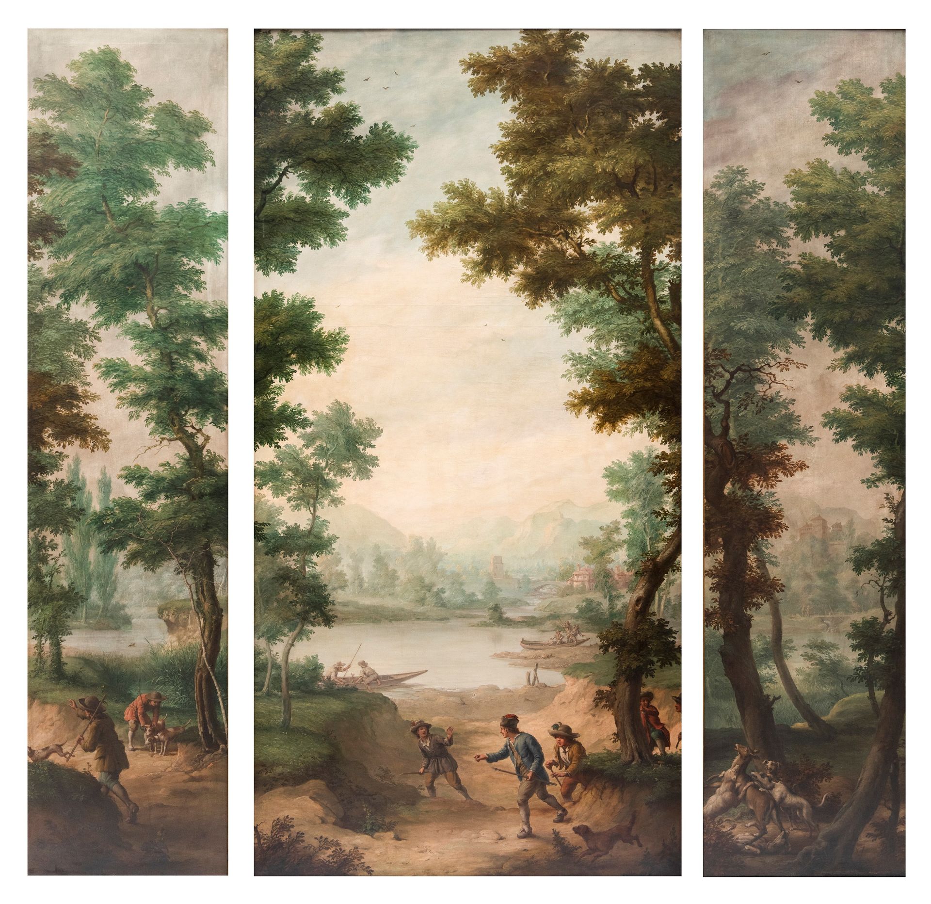 HUNTING SCENE, h cm 126