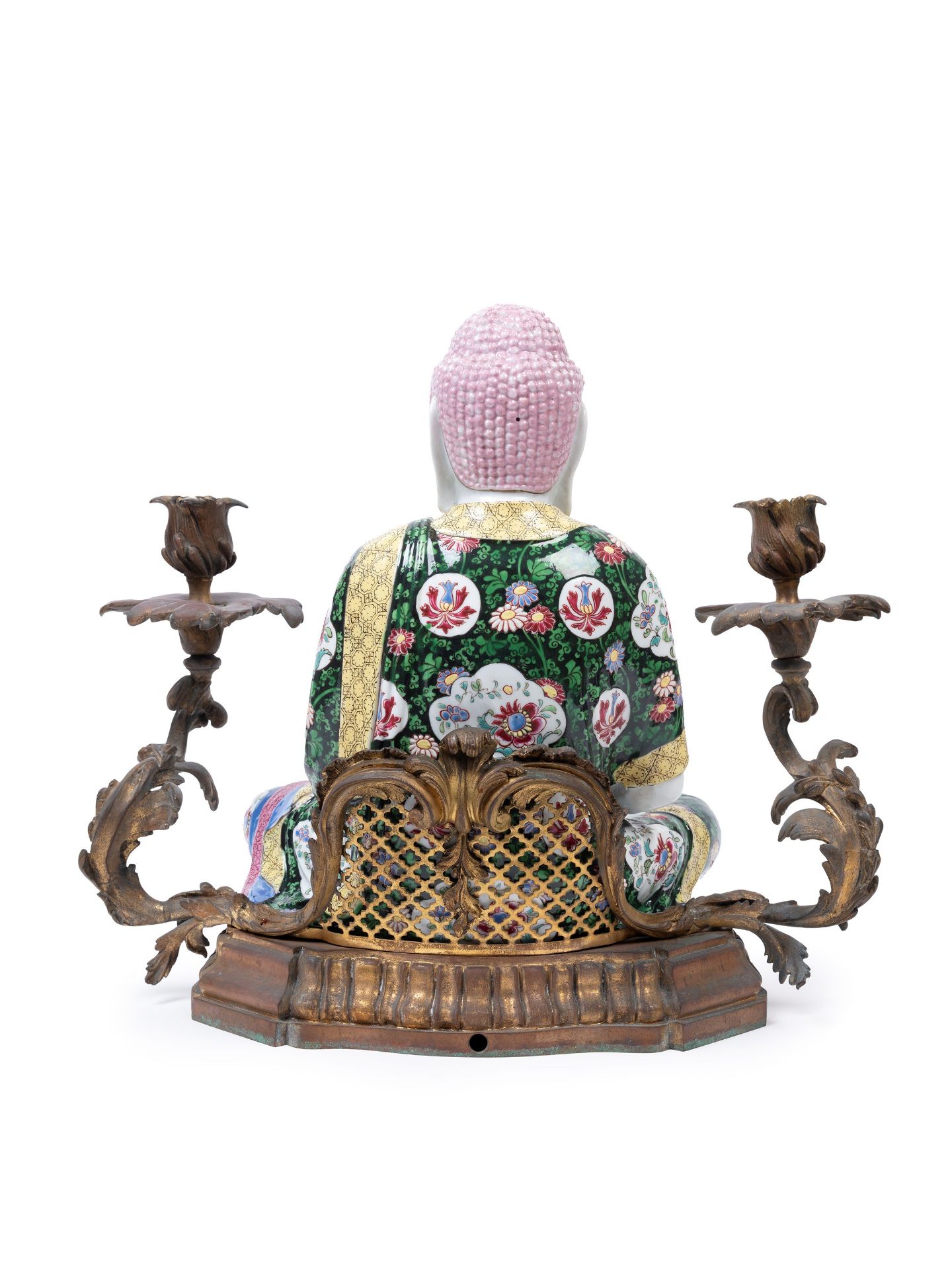 A ORMOLU MOUNTED PORCELAIN BUDDHA, Samson Manufacture, 19th century - Bild 2 aus 2