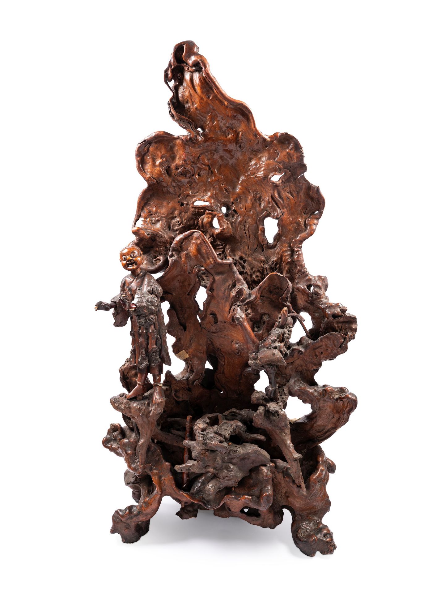 A WOODEN SCULPTURE, China, Qing dynasty (1644-1911)