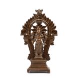 A BRONZE FIGURE OF VISHNU, South India, 18th/19th century