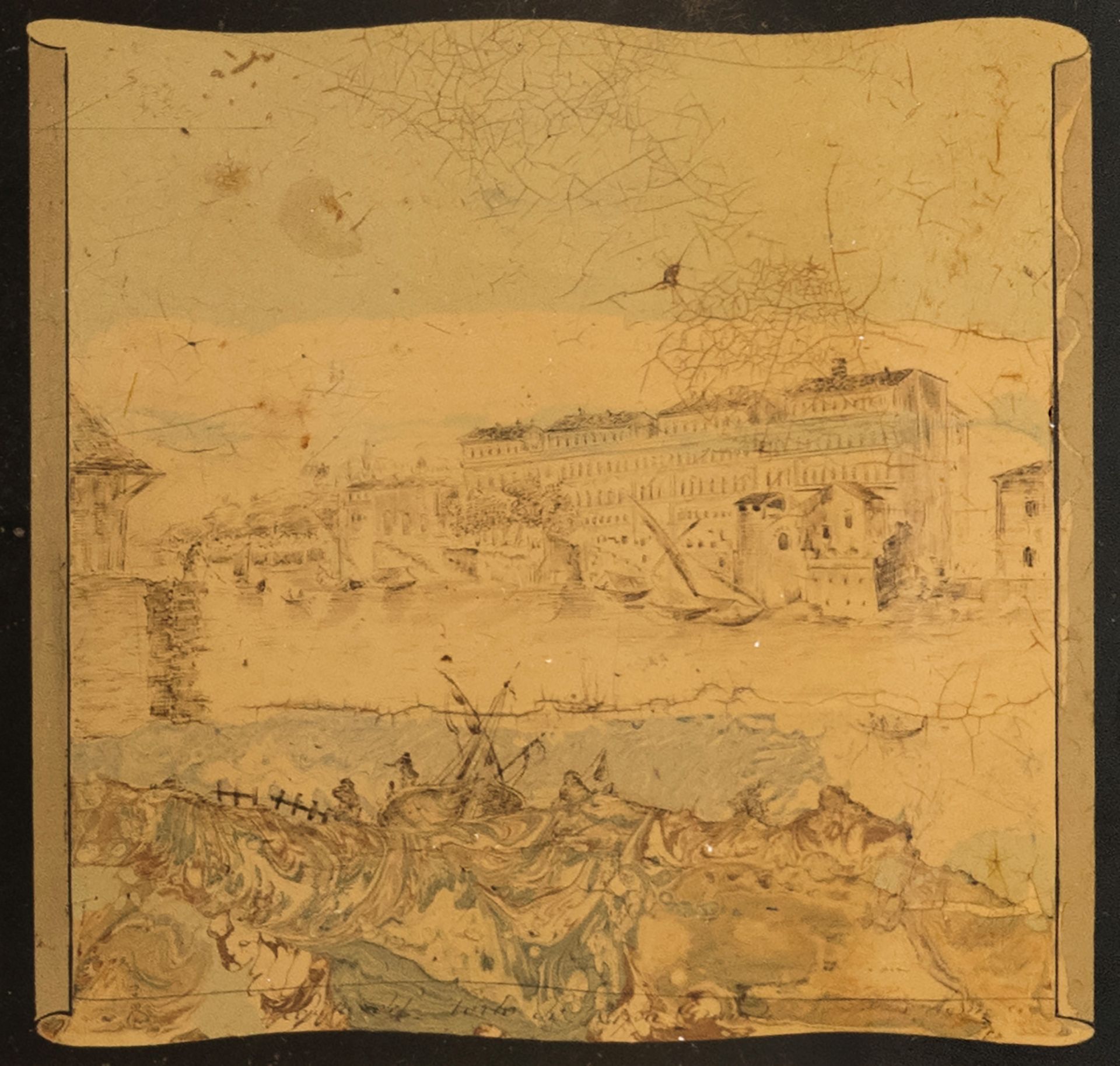 A POLYCHROME PAINTED SCAGLIOLA TABLETOP, 19th century - Bild 5 aus 5