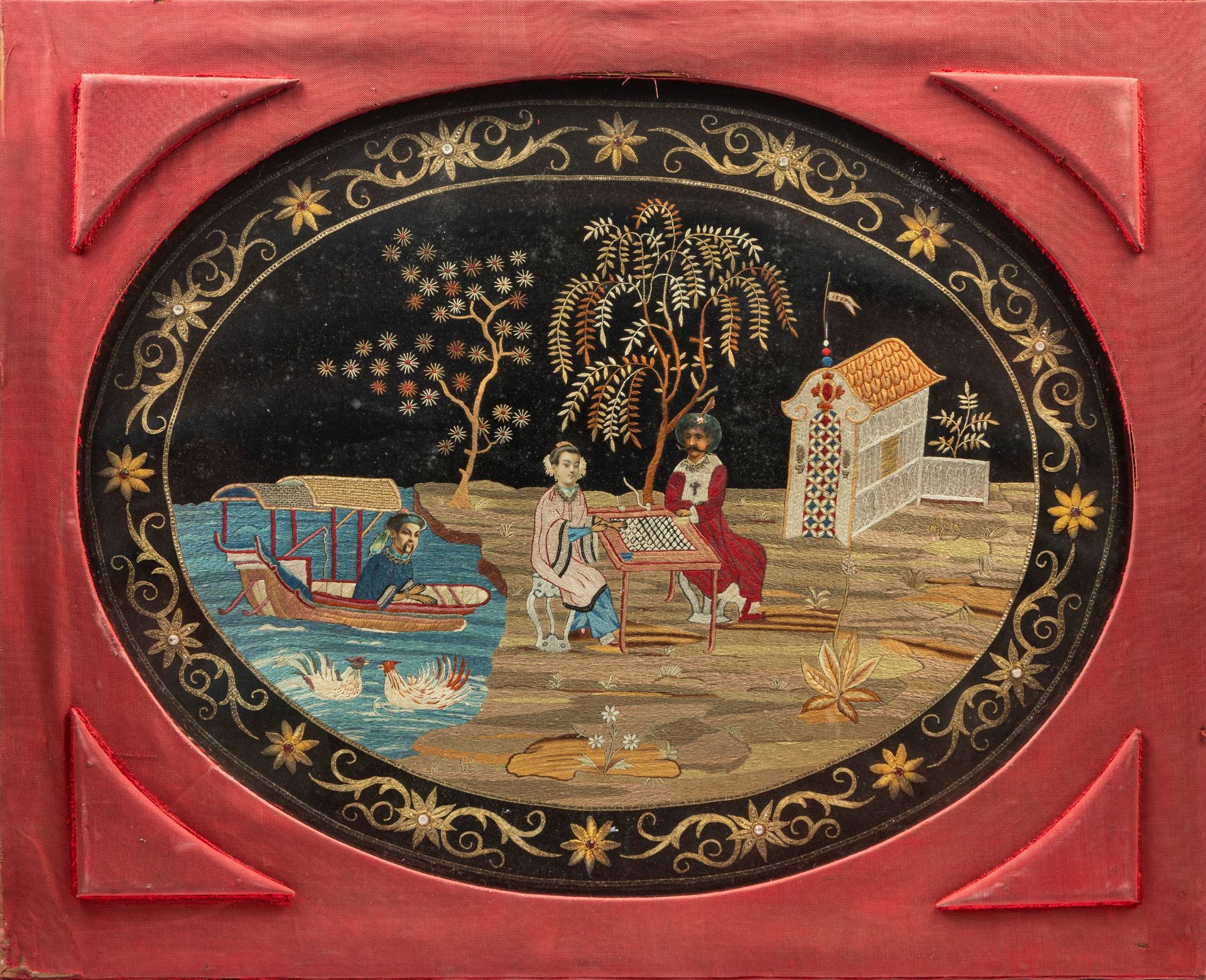 AN EMBROIDERED SILK, China, Qing dynasty, late 19th century