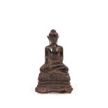 A SILVER LEAF BUDDHA, Thailand, 19th century