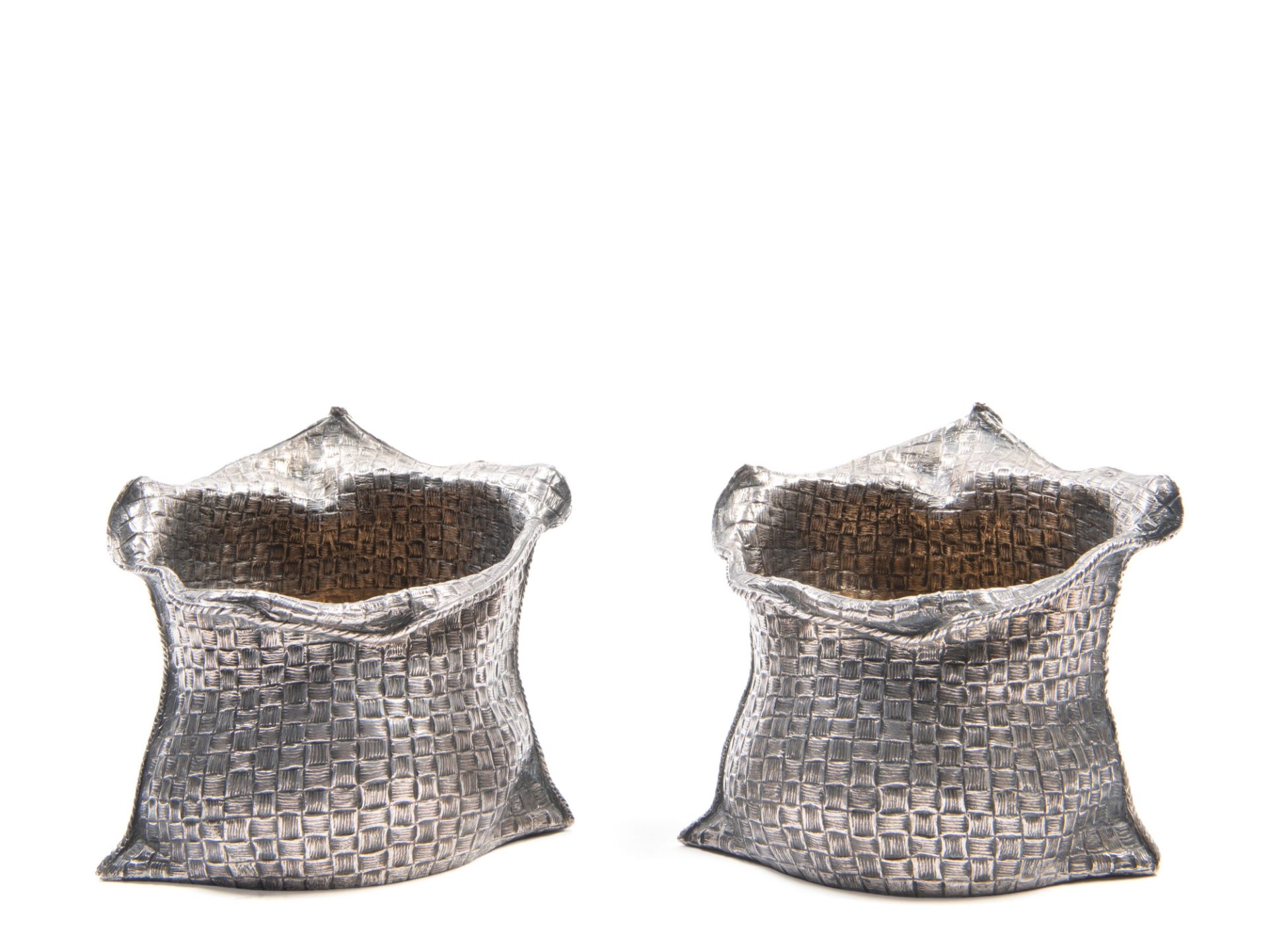 Mario Buccellati  TWO SILVER POUCHES, 20th century