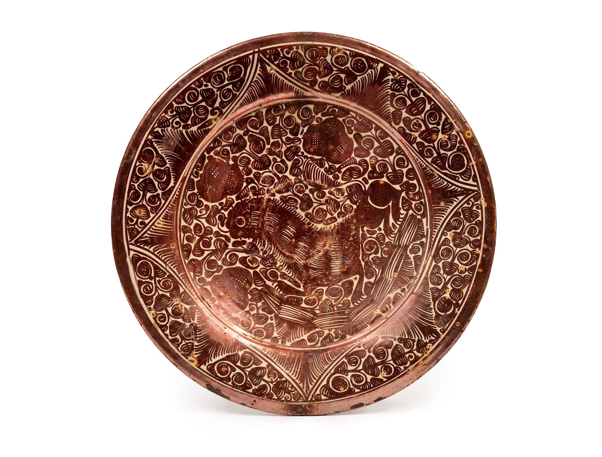 LUSTRE-GLAZED CERAMIC PLATE, Manises, Valencia, 17th century