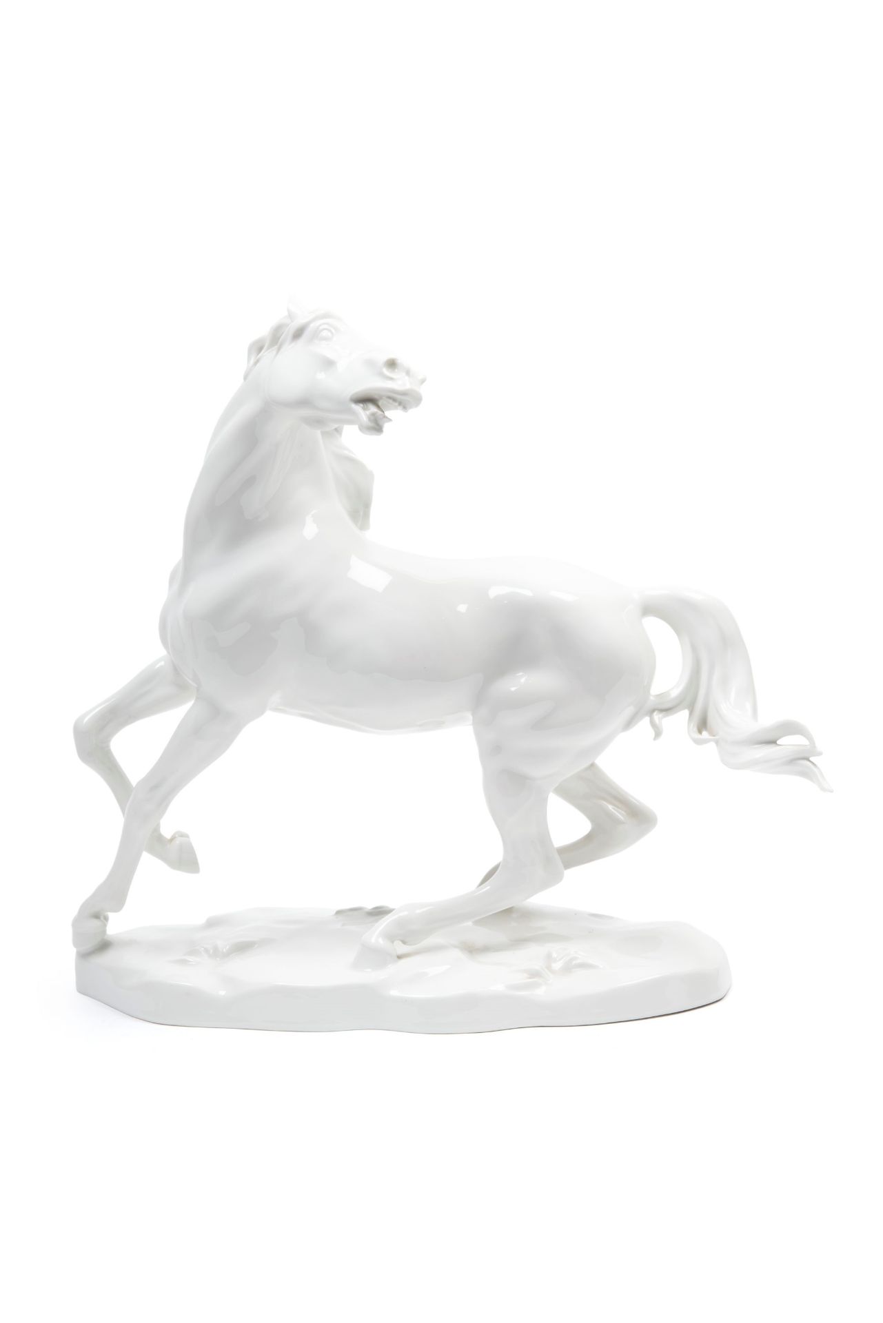 A WHITE PORCELAIN HORSE, Vienna, 20th century